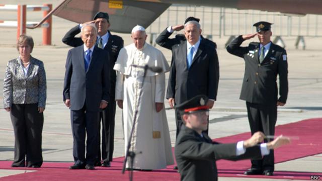 Папа Римский, Шимон Перес и Биньямин Нетаньяху