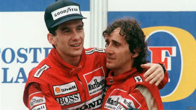 Ayrton Senna y Alain Prost