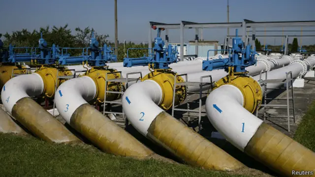 Газовые трубы в районе Ужгорода