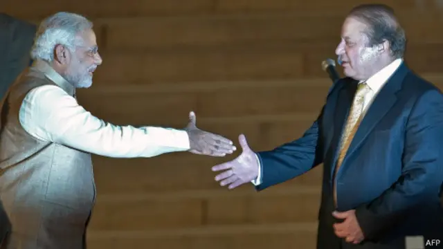 Нарендра Моди и Наваз Шариф