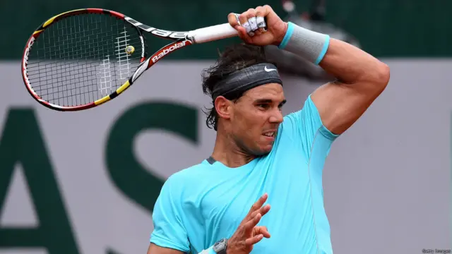 رافائل نادال، قهرمان هشت دوره این مسابقات موفق شد با شکست دادن رابی جینپری با نتیجه ۰-۶، ۳-۶، ۰-۶ به مرحل بعدی راه پیدا کند