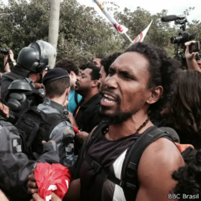 Apesar de alguns momentos de tensão, não houve confronto com a polícia