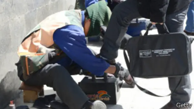 Lustrabotas en Bolivia