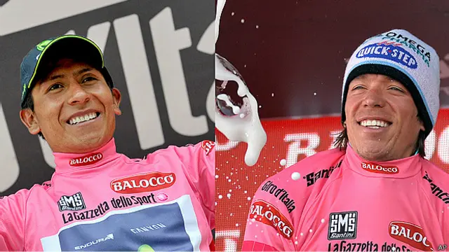 Nairo Quintana y Rigoberto Urán