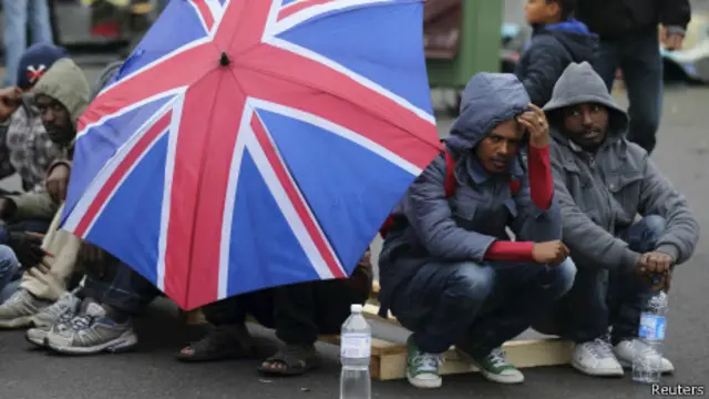 Inmigrantes en Calais