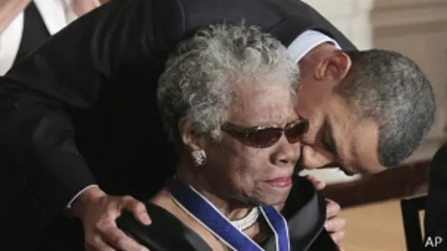 Maya Angelou y Barack Obama
