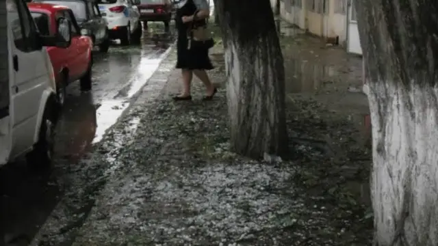 İsmayıllıda güclü leysan və dolu yağıb