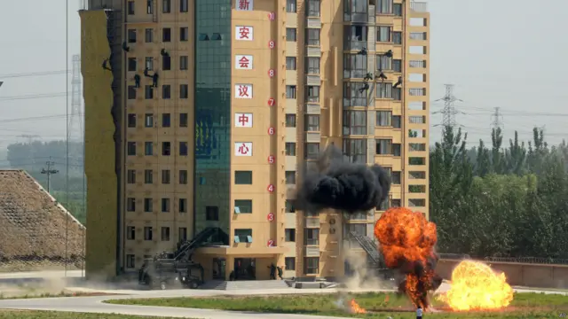 Latihan keamanan di Beijing