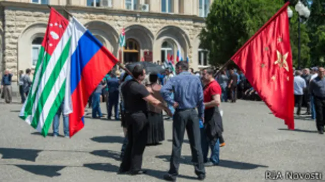 Протесты в Абхазии