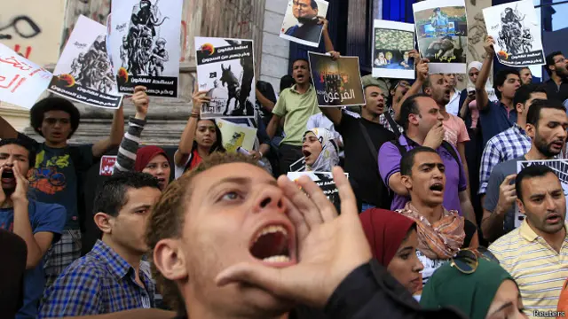 Protesta contra Al-Sisi en Egipto.