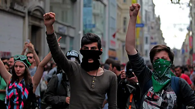 Manifestantes turcos