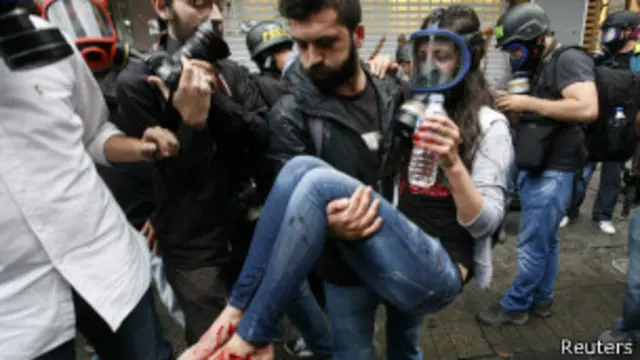 Разгон протестов в Стамбуле