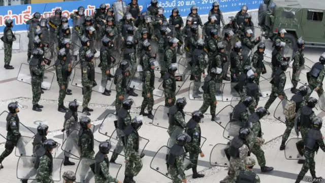 Солдаты в центре Бангкока