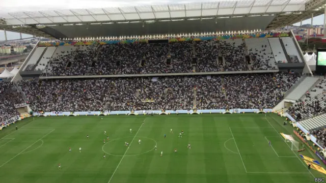 Segundo teste na Arena Corinthians / Crédito da foto: BBC Brasil