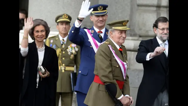 Королева Испании София и кронпринц Филипп