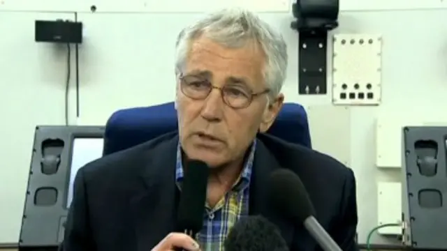 چک هگل گفت که رئیس جمهور کرزی پس از انجام تبادل در جریان قرار گرفت