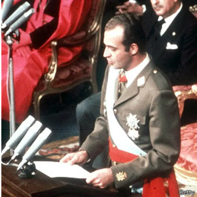 El rey Juan Carlos I, en un discurso tras su coronación