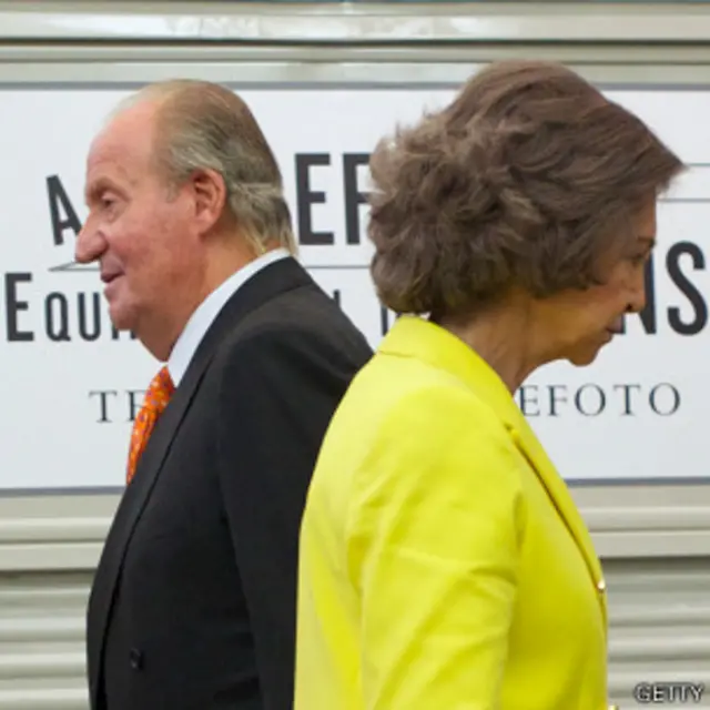 El rey Juan Carlos I y su mujer, la reina Sofía