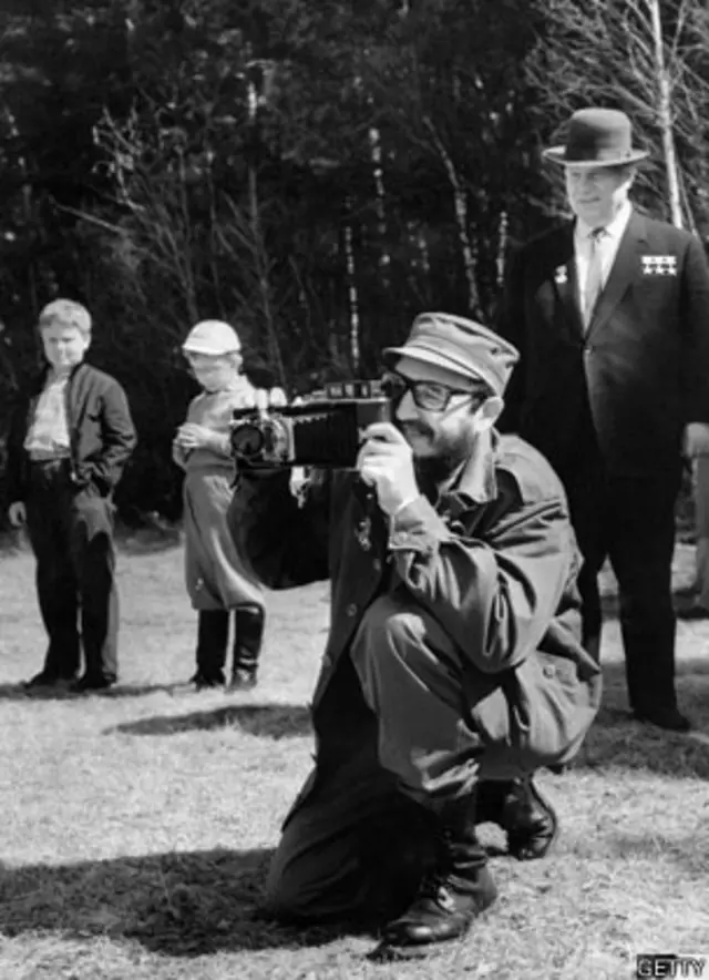 Fidel Castro y Nikita Kruschev en la visita de Castro a la URSS en 1963