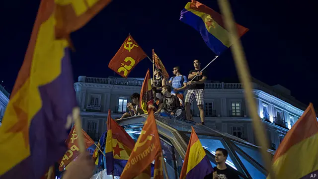 Protestos em Madri (AP)