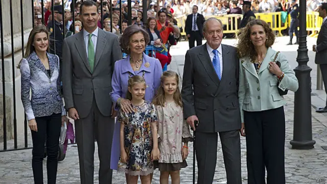 Letizia y la familia real.