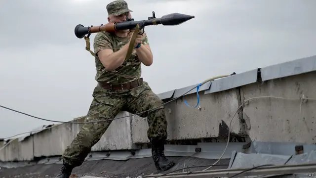 Бой в Луганске