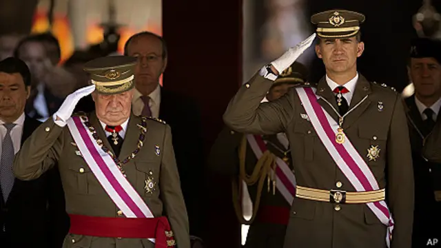 Juan Carlos I y Felipe