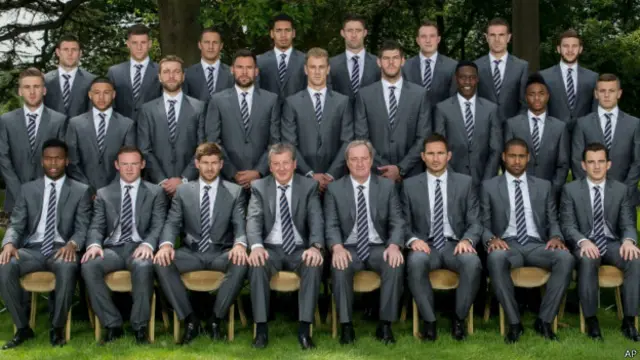 Skuad resmi pemain timnas Inggris di Piala Dunia 2014 Brasil. 