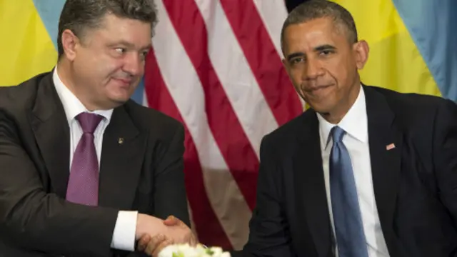 شكر الرئيس الأوكراني المنتخب بوروشينكو الولايات المتحدة لما تقدمه من دعم لبلاده.