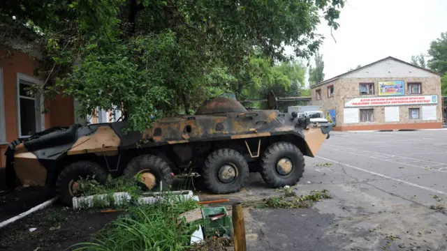 после боев в Луганске