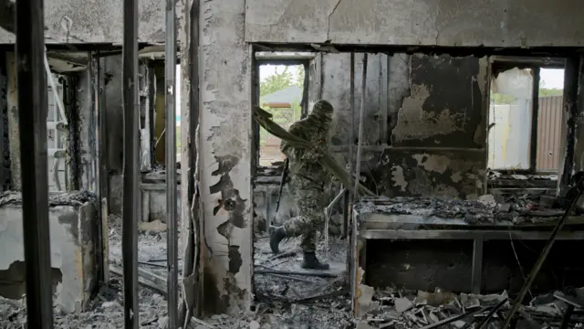 после боев в Луганске