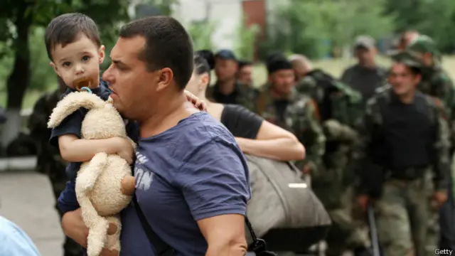 Біженці у Луганську