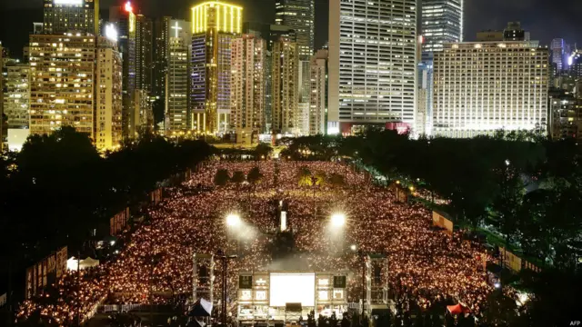 Hong Kong recordó el aniversario de Tiananmen