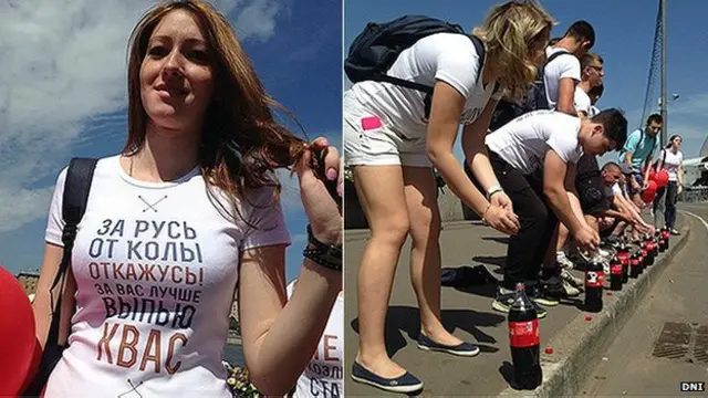 कोका कोला का बहिष्कार करते रूसी युवा