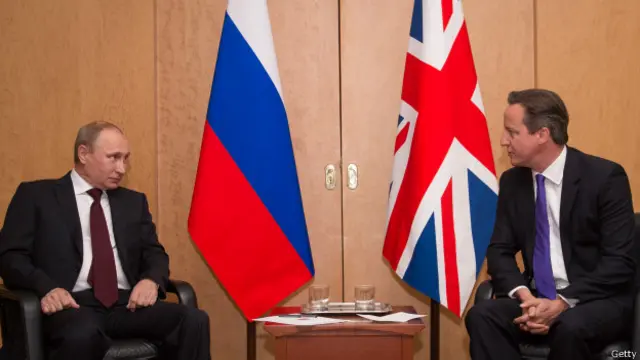Владимир Путин и Дэвид Кэмерон