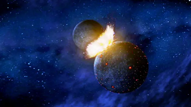 பூமி மீது தியா மோதியதால் உருவானதே நிலவு என்ற கோட்பாடு இருந்துவருகிறது