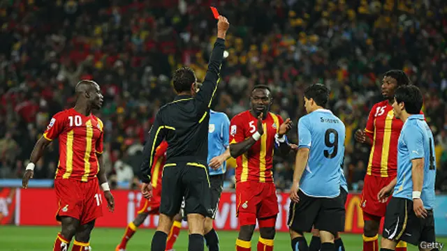 Expulsión de Luis Suárez contra Ghana en Sudáfrica 2010