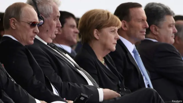 出席诺曼底登陆纪念日活动的各国领导人（06/06/2014）