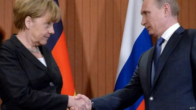 Ангела Меркель и Владимир Путин