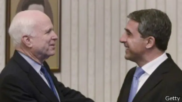 保加利亞總統與美國參議員