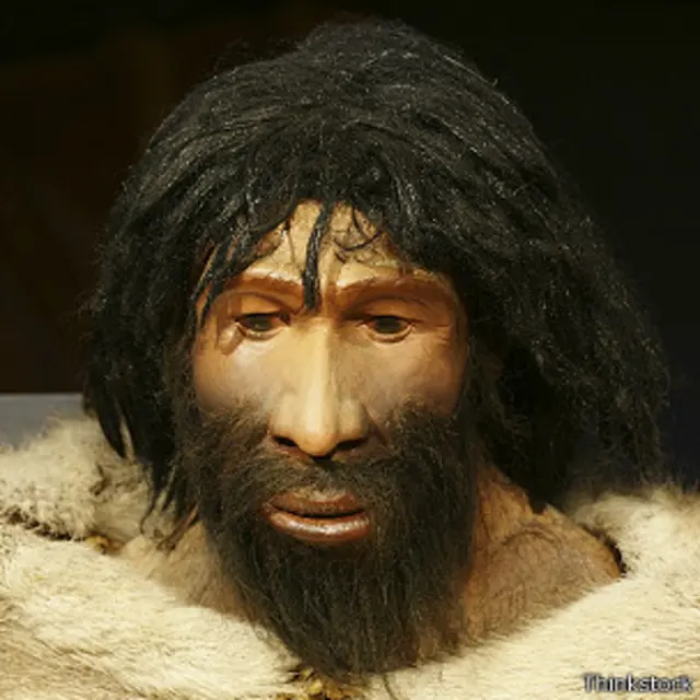 Representación de un hombre de Neanderthal