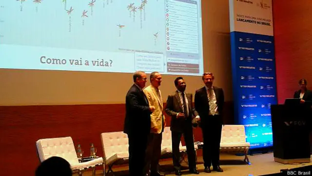 Evento da OCDE com Aldo Rebelo e Pelé (BBC Brasil)