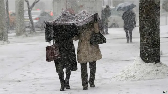 Neve na Coreia do Sul (AFP)