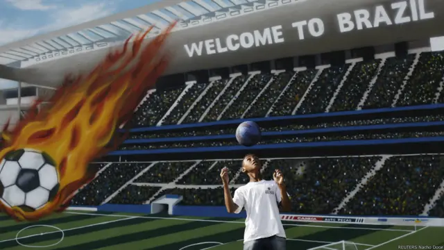 Artistas usam muram da cidade para protestar contra o Mundial