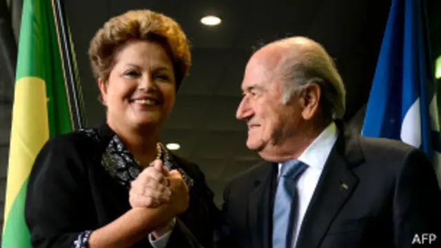 Dilma Rousseff y Sepp Blatter