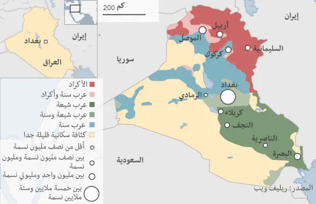 خريطة العراق