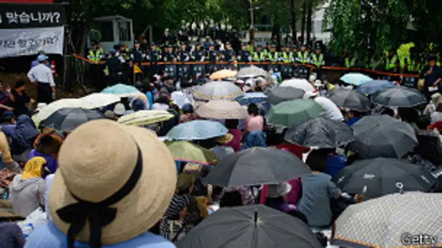 Protestas contra el arresto de Yoo Byung-un