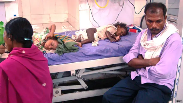 मुजफ्फरपुर के एसकेएमसीएच में भर्ती बच्चे