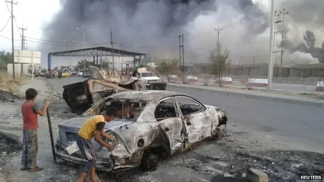 با ورود داعش به شهر موصل نیروهای امنیتی عراق از این شهر گریختند