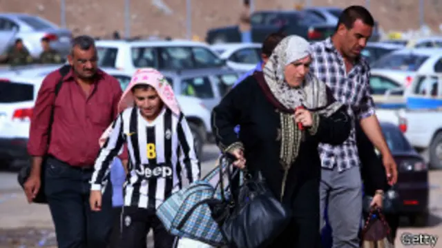 Desplazados por el avance de Isis